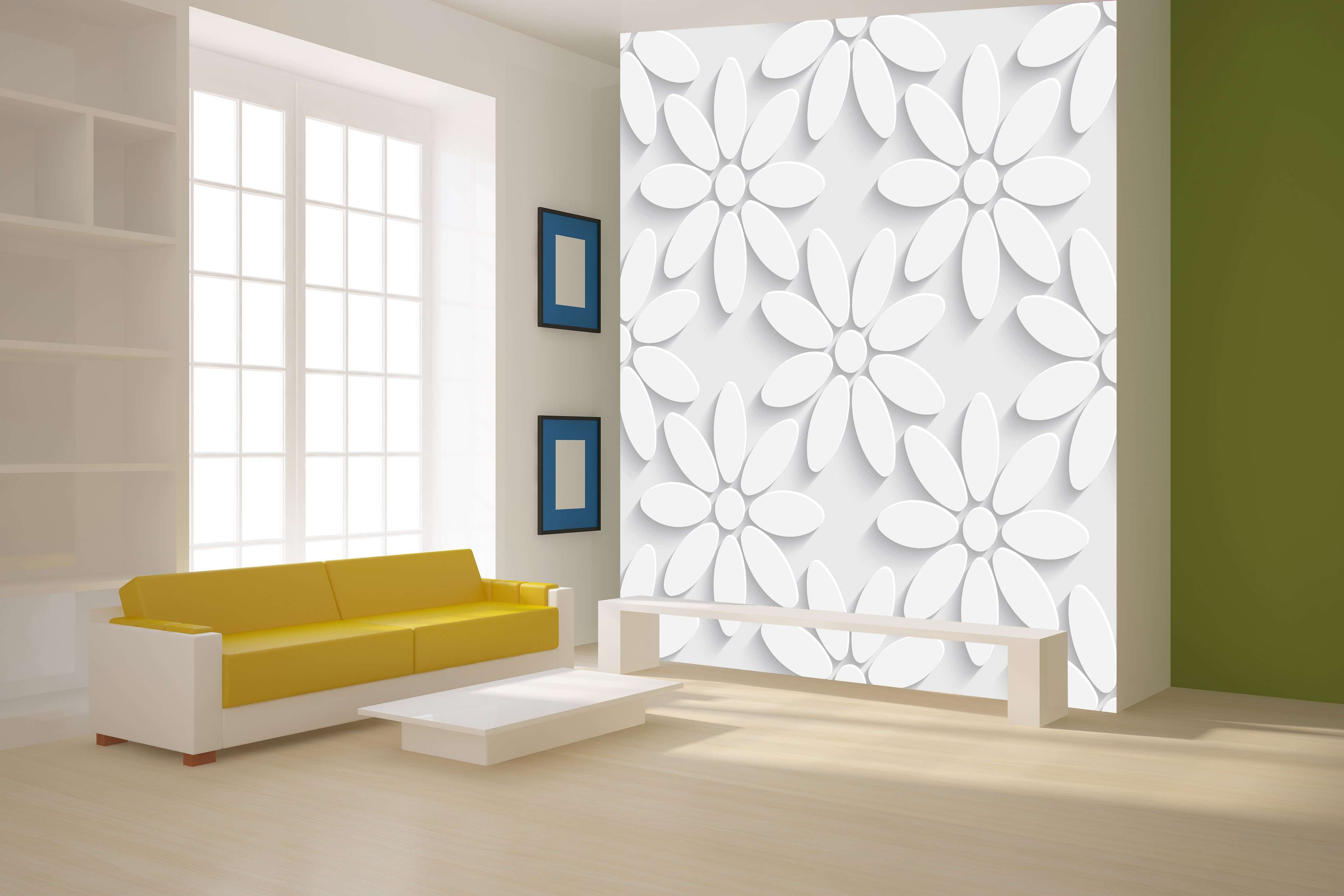 Samolepilne stenske Fototapeta White 3D flower SW560-Life-decor.si