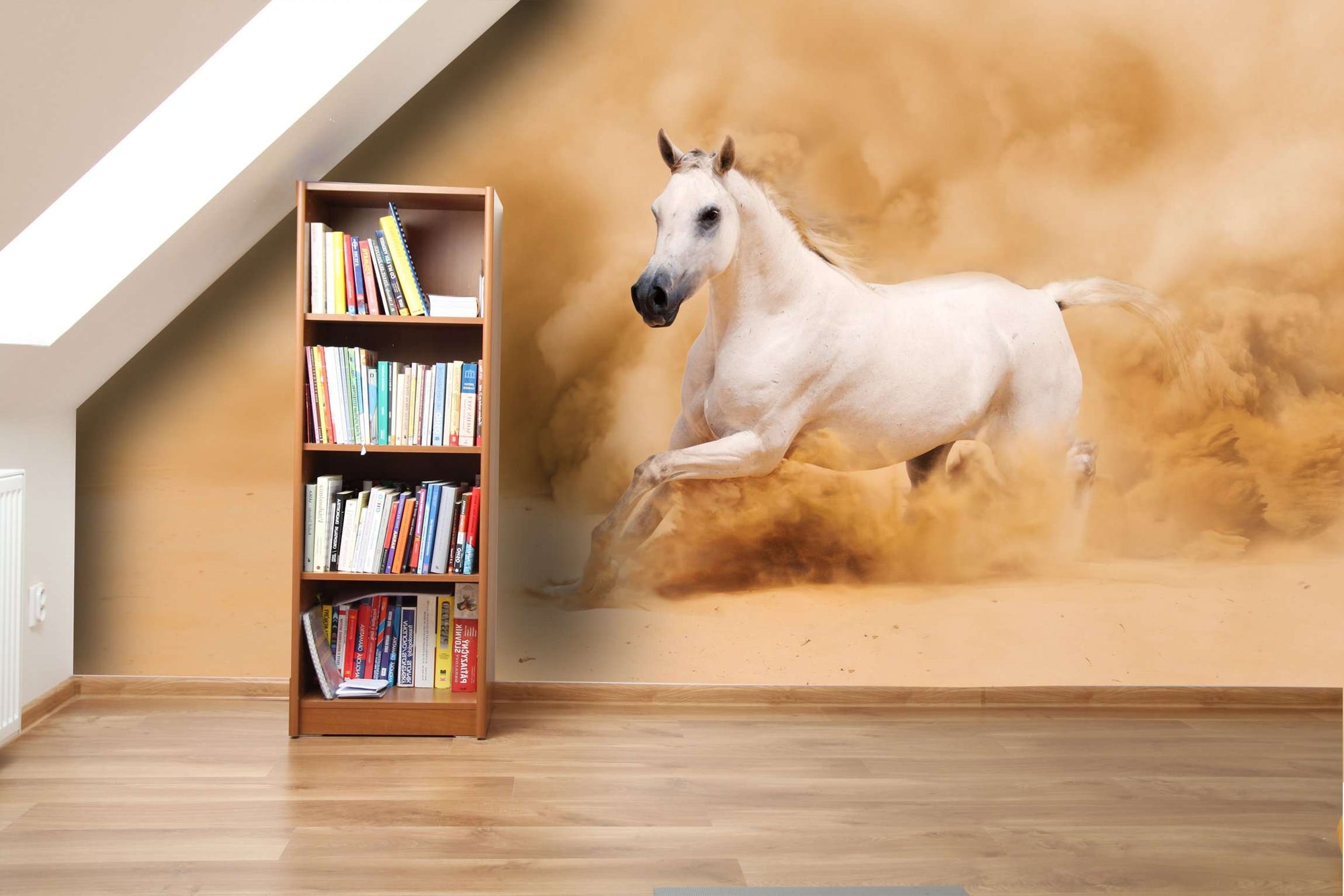 Samolepilne stenske Fototapeta White arabian horse SW044-Life-decor.si