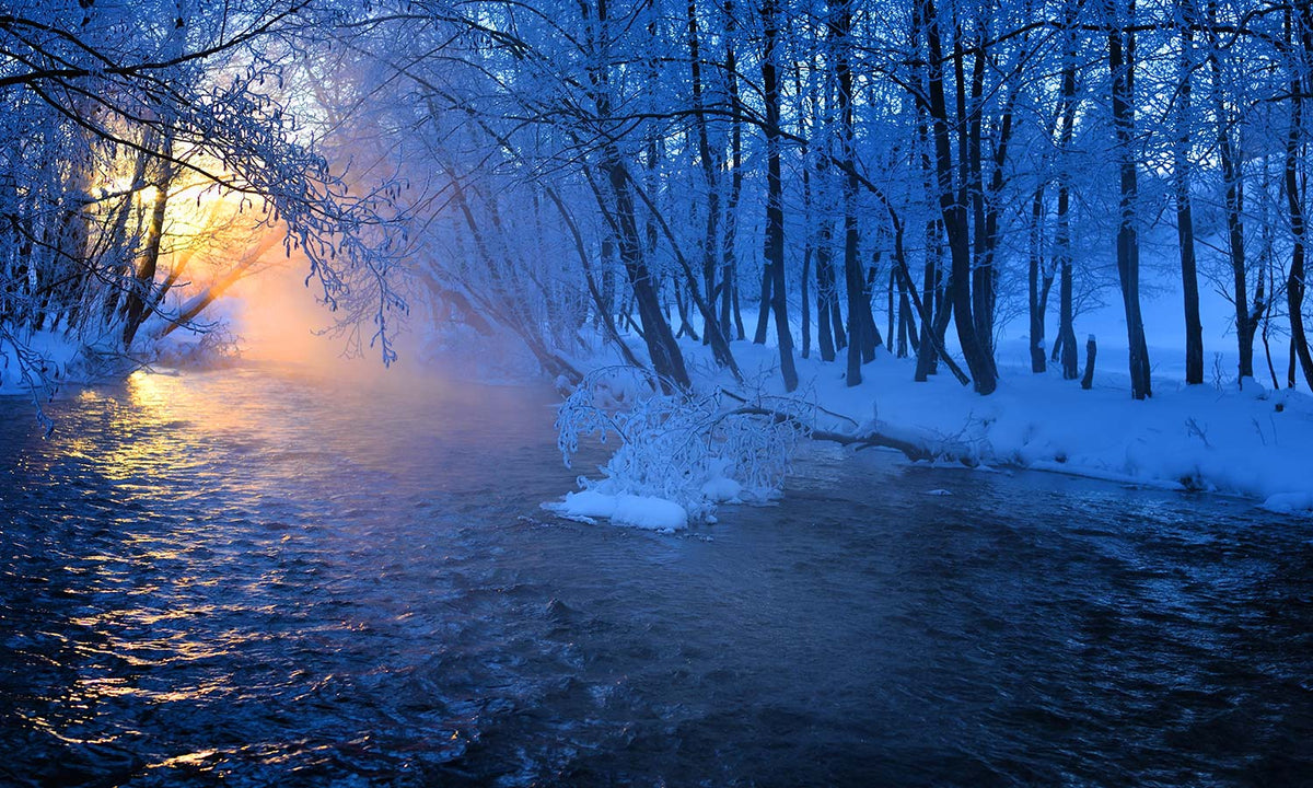 Slika za na steno Mountain river in winter - AP165-Life-decor.si