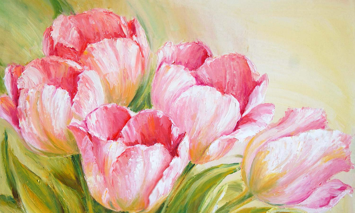 Slika za na steno Oil Painting tulips - AP160-Life-decor.si