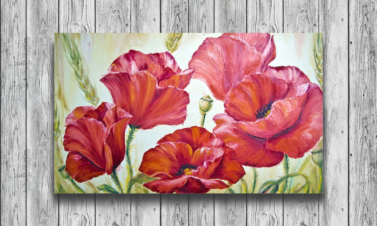 Slika za na steno Poppies in wheat- AP146-Life-decor.si