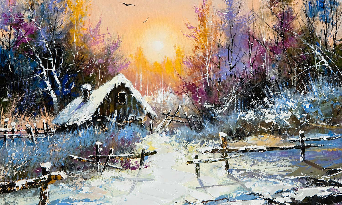 Slika za na steno Rural winter landscape - AP153-Life-decor.si