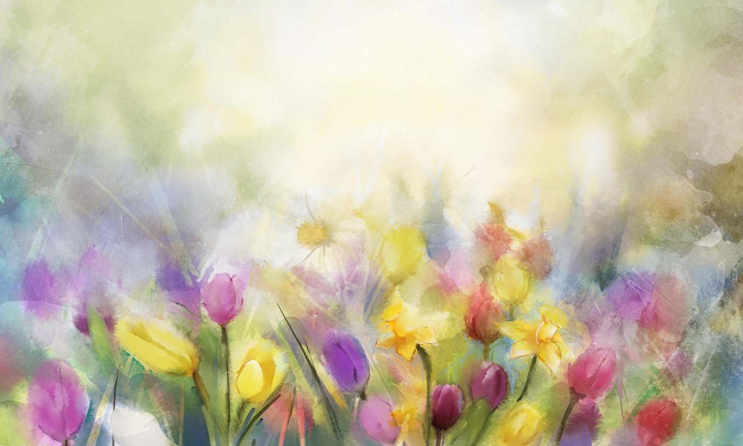 Slika za na steno Watercolor flowers - AP152-Life-decor.si
