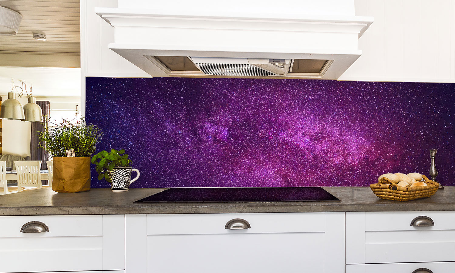 Stakla za kuhinje Abstract cosmic - PVC plošče / Pleksi steklo - s tiskom za kuhinjo, Zidne obloge PKU269-Life-decor.si