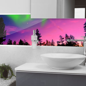 Stakla za kuhinje Aurora Borealis - PVC plošče / Pleksi steklo - s tiskom za kuhinjo, Zidne obloge PKU260-Life-decor.si