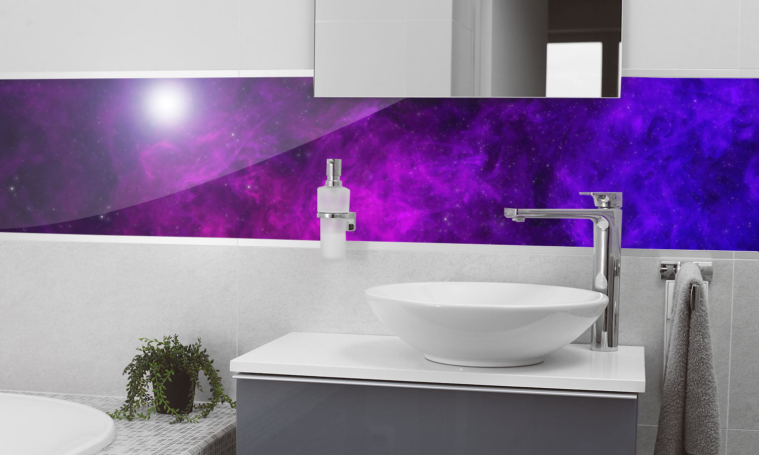 Stakla za kuhinje Beautiful universe - PVC plošče / Pleksi steklo - s tiskom za kuhinjo, Zidne obloge PKU270-Life-decor.si