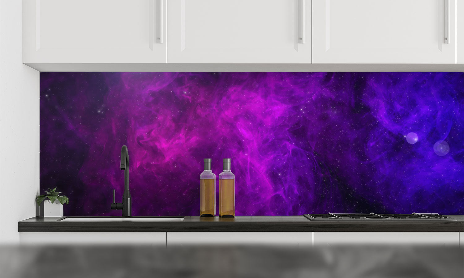 Stakla za kuhinje Beautiful universe - PVC plošče / Pleksi steklo - s tiskom za kuhinjo, Zidne obloge PKU270-Life-decor.si