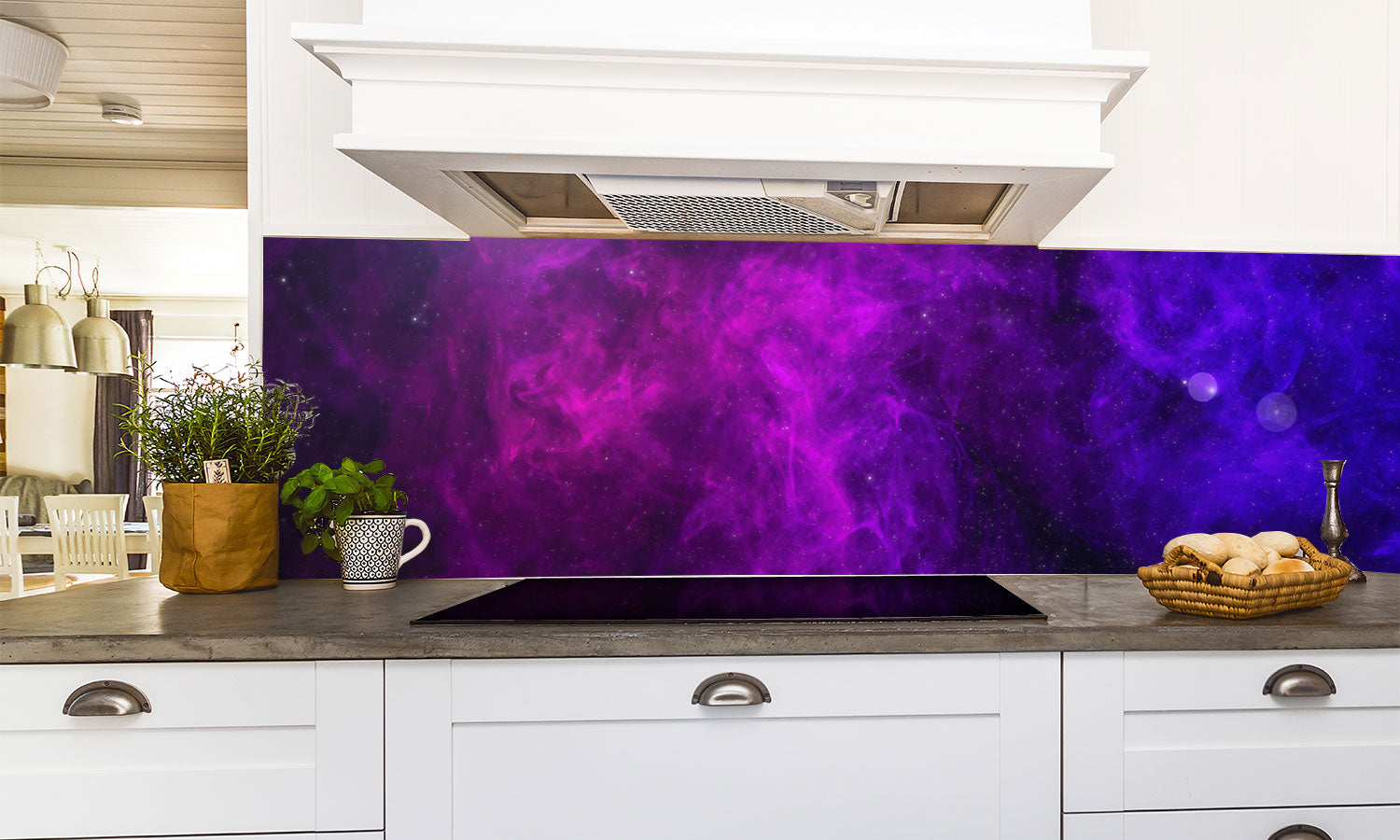 Stakla za kuhinje Beautiful universe - PVC plošče / Pleksi steklo - s tiskom za kuhinjo, Zidne obloge PKU270-Life-decor.si