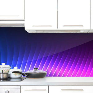 Stakla za kuhinje Blue Light purple - PVC plošče / Pleksi steklo - s tiskom za kuhinjo, Zidne obloge PKU272-Life-decor.si