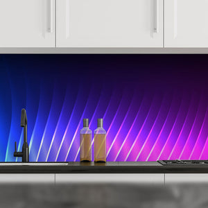 Stakla za kuhinje Blue Light purple - PVC plošče / Pleksi steklo - s tiskom za kuhinjo, Zidne obloge PKU272-Life-decor.si