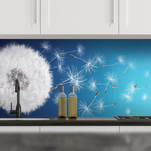 Stakla za kuhinje Dandelion field - PVC plošče / Pleksi steklo - s tiskom za kuhinjo, Zidne obloge PKU279-Life-decor.si