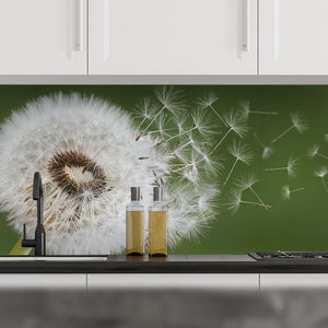 Stakla za kuhinje Dandelion seed - PVC plošče / Pleksi steklo - s tiskom za kuhinjo, Zidne obloge PKU280-Life-decor.si