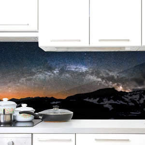 Stakla za kuhinje Milky Way stars panorama - PVC plošče / Pleksi steklo - s tiskom za kuhinjo, Zidne obloge PKU264-Life-decor.si