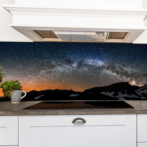 Stakla za kuhinje Milky Way stars panorama - PVC plošče / Pleksi steklo - s tiskom za kuhinjo, Zidne obloge PKU264-Life-decor.si