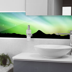 Stakla za kuhinje Northern lights - PVC plošče / Pleksi steklo - s tiskom za kuhinjo, Zidne obloge PKU257-Life-decor.si