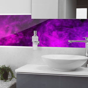 Stakla za kuhinje Pink and purple smoke - PVC plošče / Pleksi steklo - s tiskom za kuhinjo, Zidne obloge PKU271-Life-decor.si