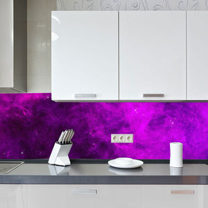 Stakla za kuhinje Pink and purple smoke - PVC plošče / Pleksi steklo - s tiskom za kuhinjo, Zidne obloge PKU271-Life-decor.si