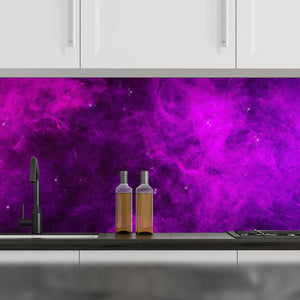 Stakla za kuhinje Pink and purple smoke - PVC plošče / Pleksi steklo - s tiskom za kuhinjo, Zidne obloge PKU271-Life-decor.si