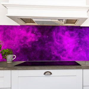 Stakla za kuhinje Pink and purple smoke - PVC plošče / Pleksi steklo - s tiskom za kuhinjo, Zidne obloge PKU271-Life-decor.si