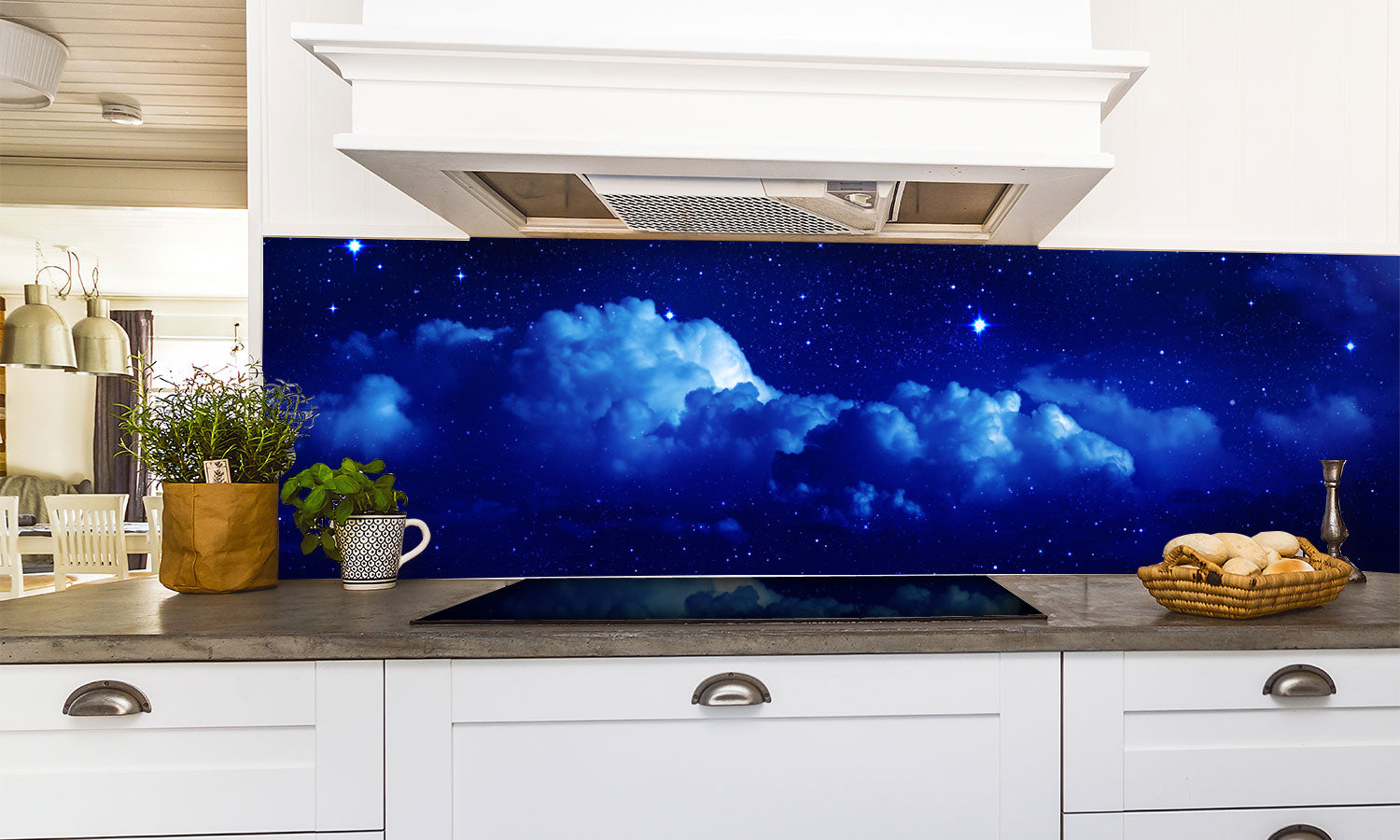 Stakla za kuhinje Starry sky - PVC plošče / Pleksi steklo - s tiskom za kuhinjo, Zidne obloge PKU273-Life-decor.si