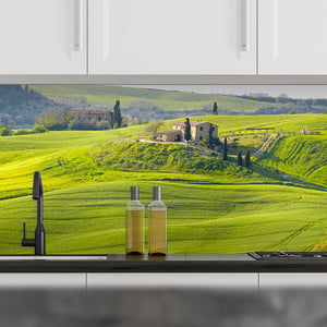 Stakla za kuhinje Tuscany landscape - PVC plošče / Pleksi steklo - s tiskom za kuhinjo, Zidne obloge PKU307-Life-decor.si