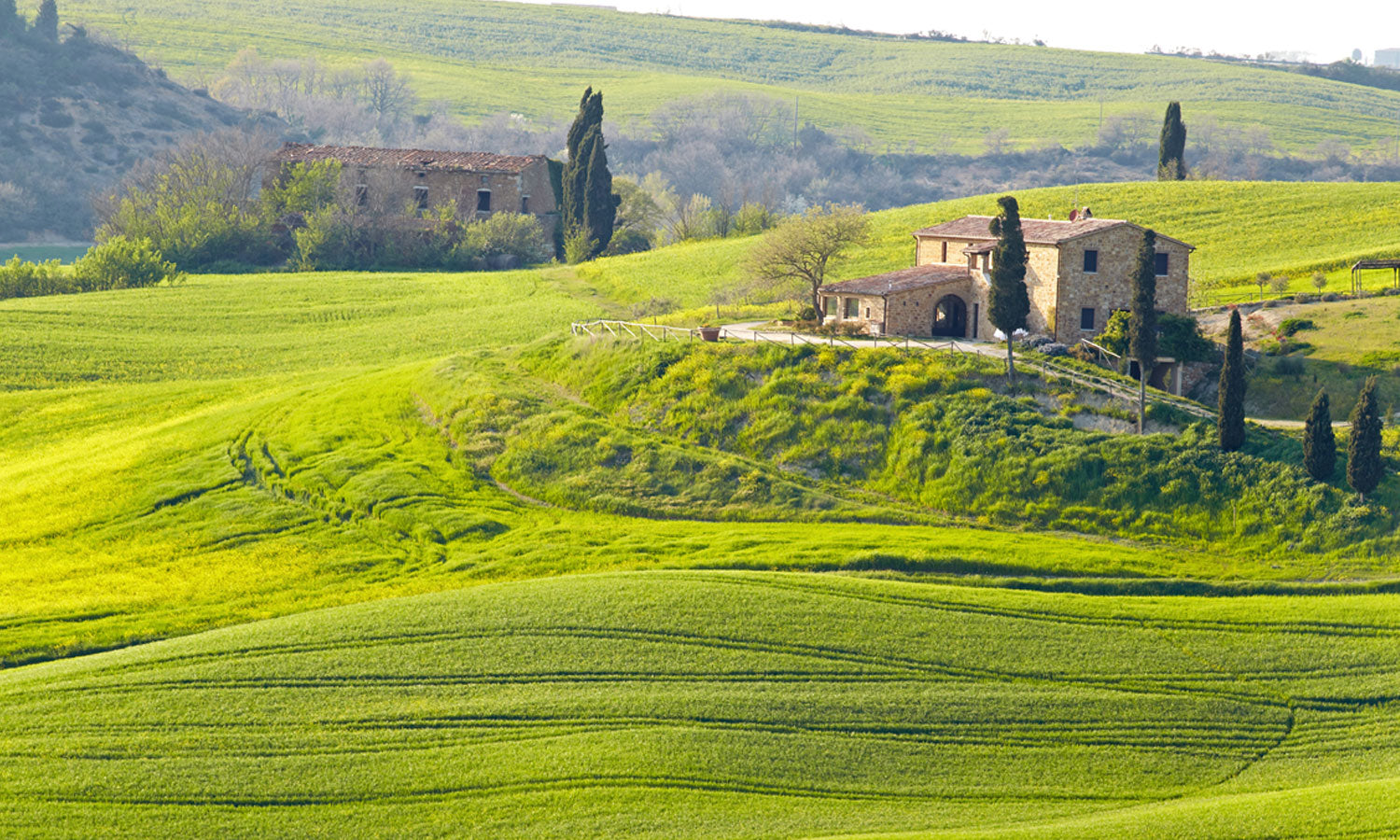 Stakla za kuhinje Tuscany landscape - PVC plošče / Pleksi steklo - s tiskom za kuhinjo, Zidne obloge PKU307-Life-decor.si