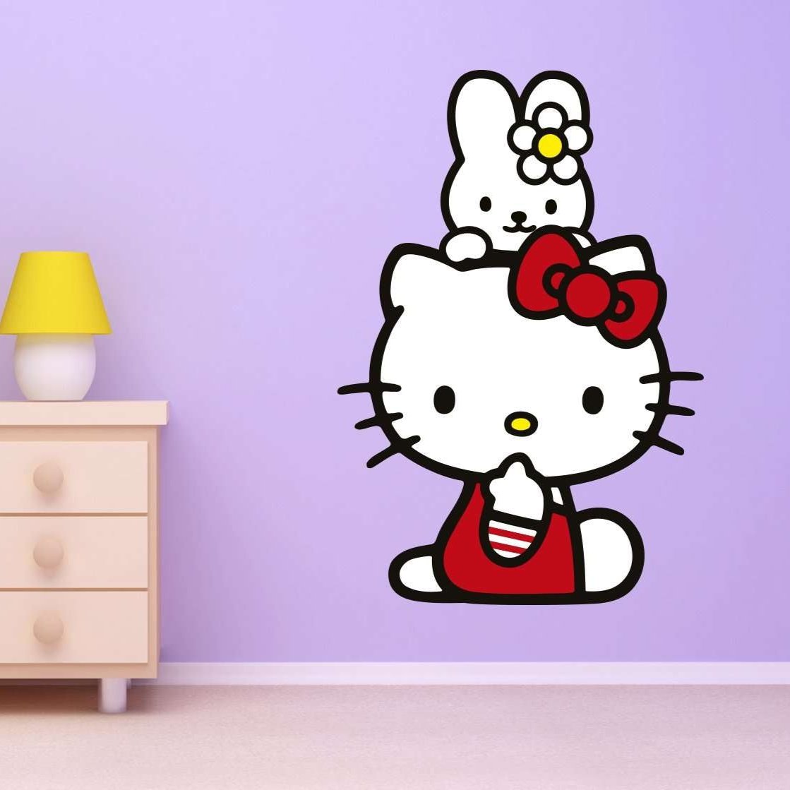 Stenske nalepke Kids Room Hello Kitty - KD48-Life-decor.si