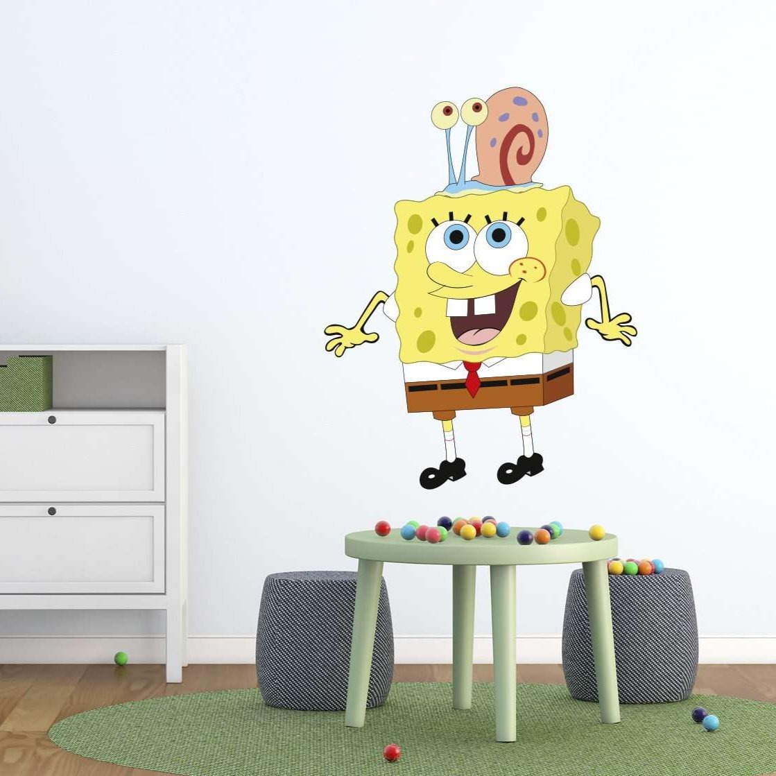 Stenske nalepke Kids Room Spužva Bob - KD02-Life-decor.si