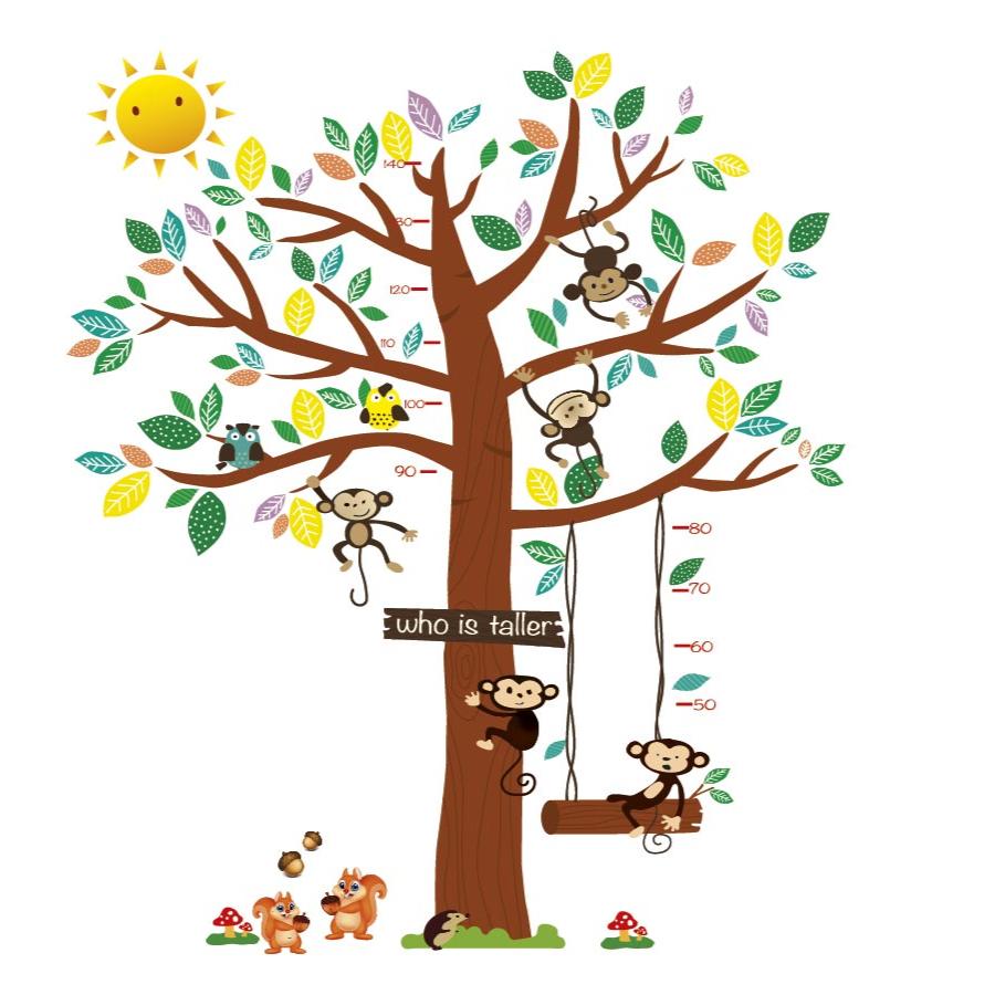 Stenske nalepke Monkey tree - AAK061-Life-decor.si