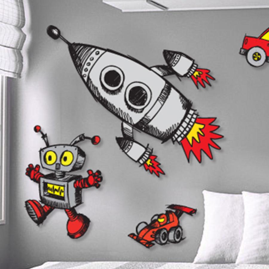 Stenske nalepke Raketa - M8-Life-decor.si