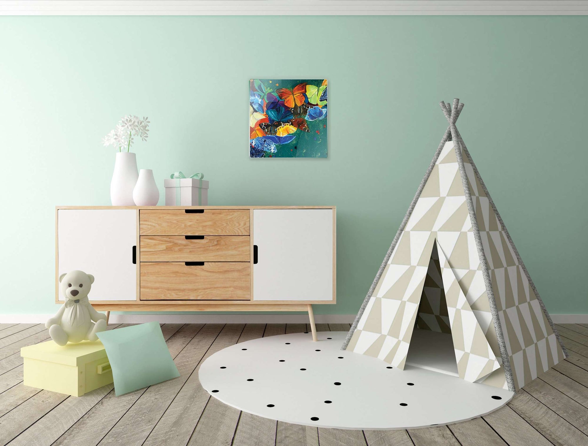 Stenske poslikave colorful butterfly - AP046-Life-decor.si