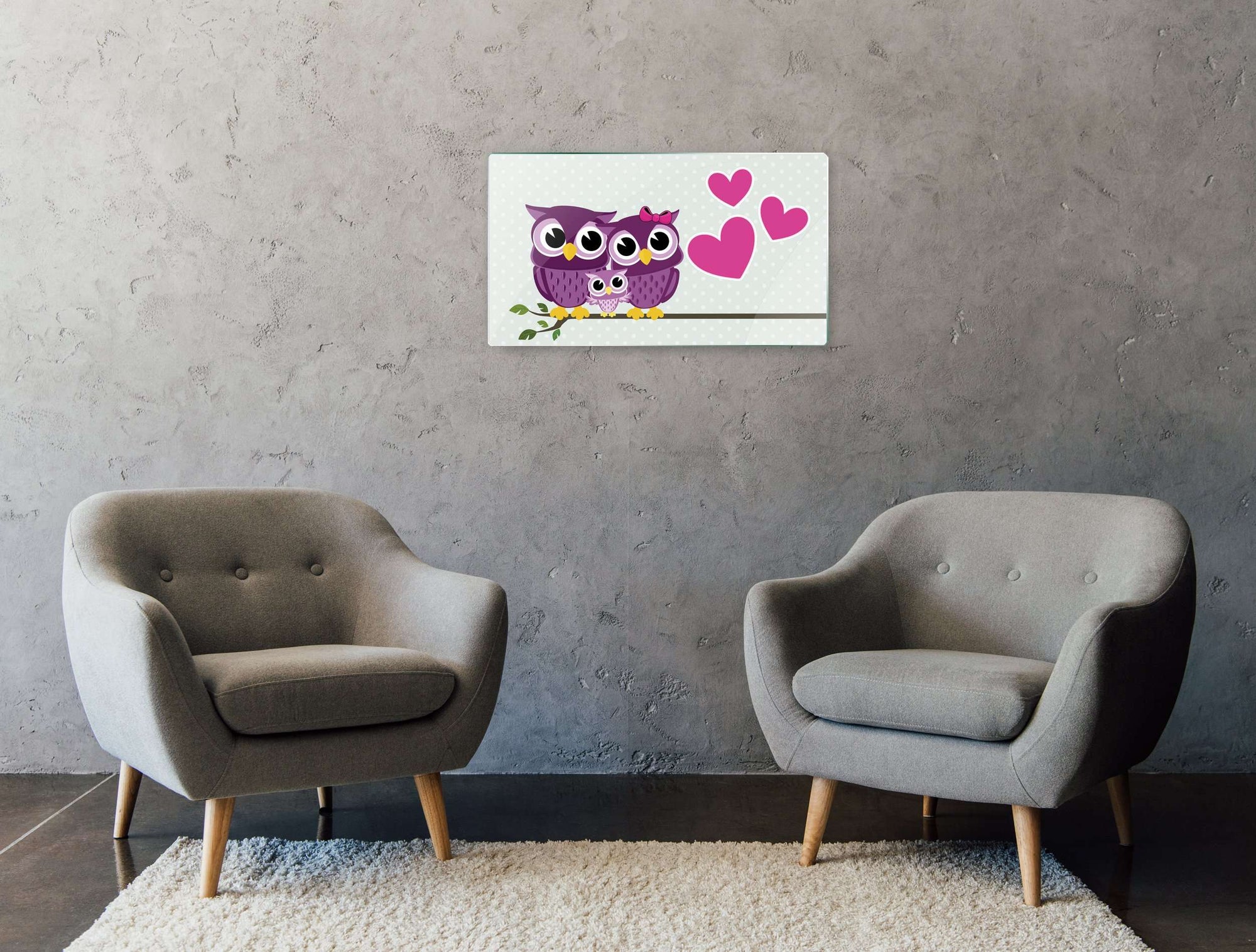 Stenske poslikave Happy owls - AP075-Life-decor.si