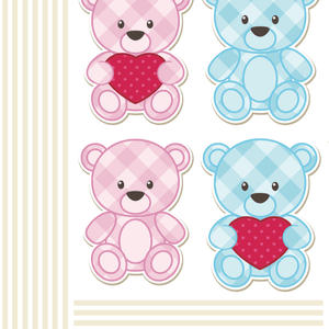 Tedy bears - Dekoracije za prozore WL035