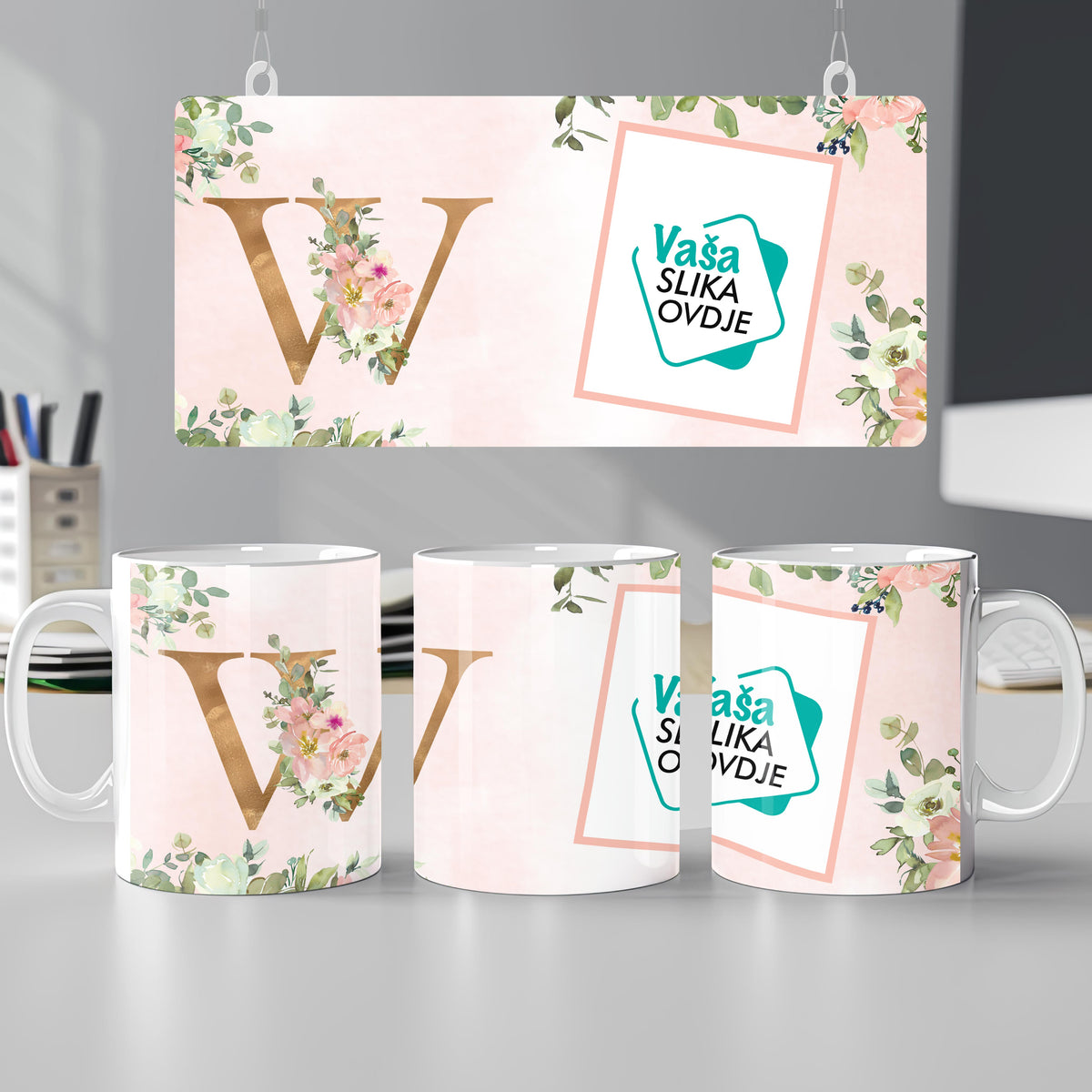 Personalizirana šalica Slova s jednom vašom slikom -  SA221