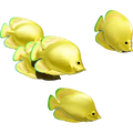 Yellow Tang nalepke, samolepilne - AUR117-Life-decor.si