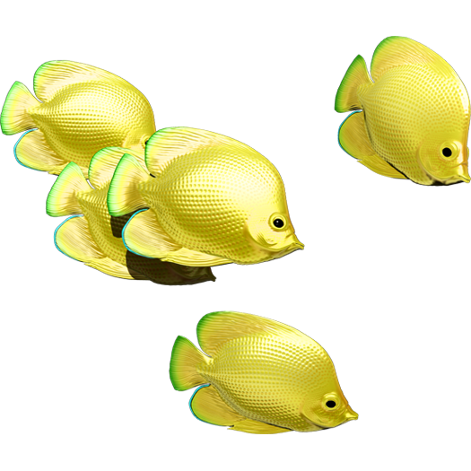 Yellow Tang nalepke, samolepilne - AUR117-Life-decor.si