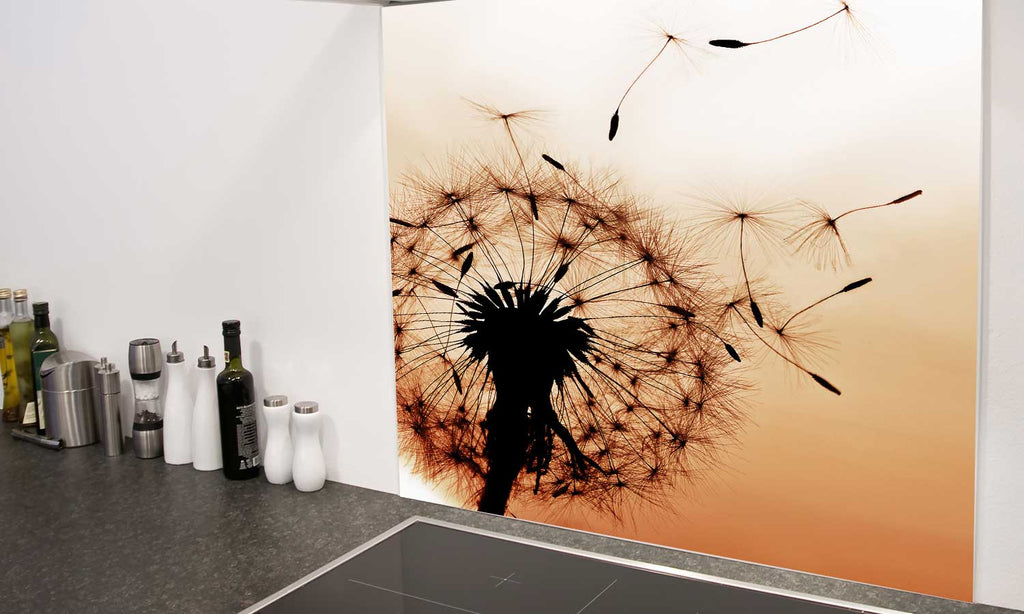 Zaštitnik od prskanja vodom Dandelion, kaljeno staklo - KA024