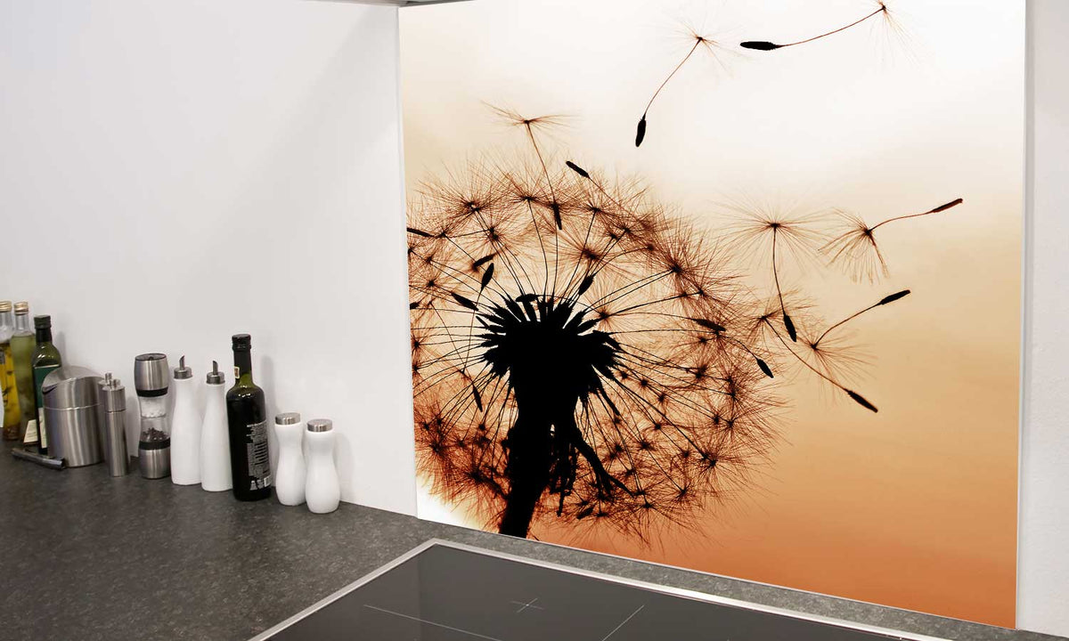 Zaštitnik od prskanja vodom Dandelion, kaljeno staklo - KA024