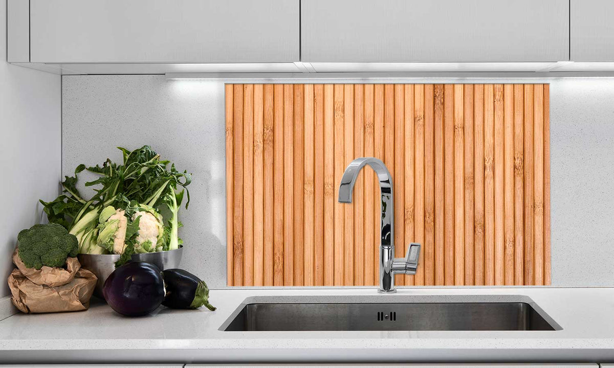 Zaštitnik od prskanja vodom Wooden wall, kaljeno staklo - KA046