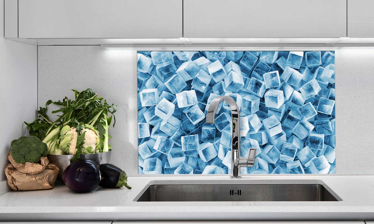 Zaštitnik od prskanja vodom Ice Cubes, kaljeno staklo - KA068