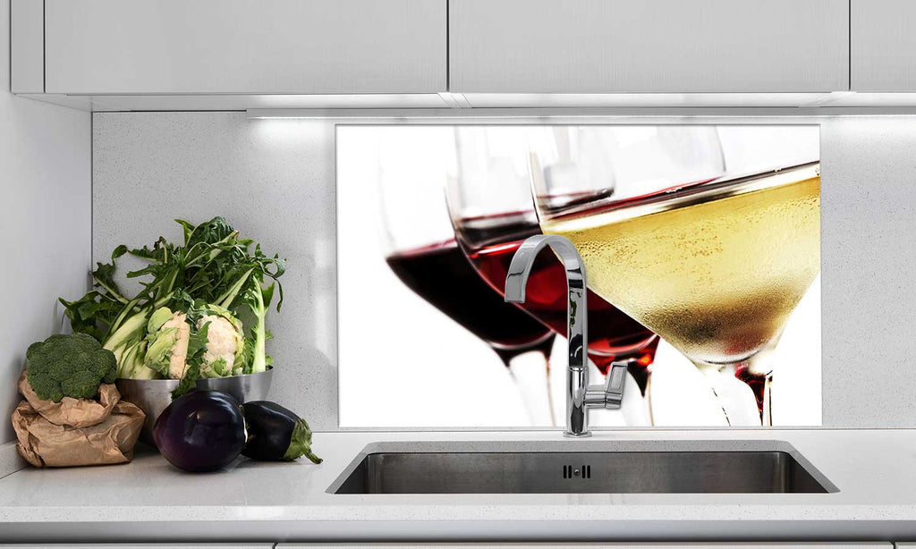 Zaštitnik od prskanja vodom Wine Glasses, kaljeno staklo - KA059