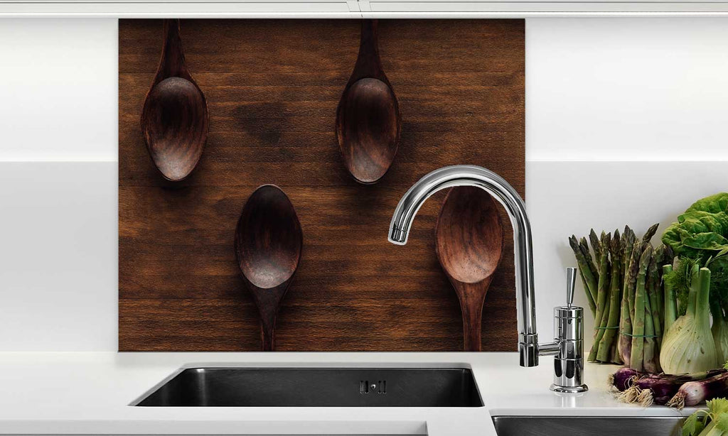 Zaštitnik od prskanja vodom Wooden spoons, kaljeno staklo - KA062