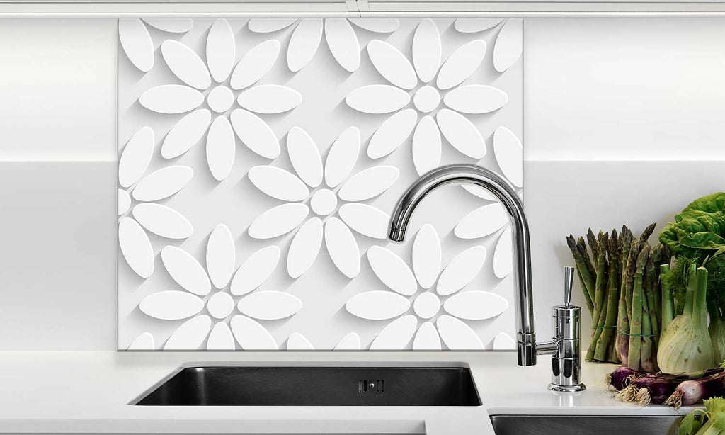 Zaštitnik od prskanja vodom Abstract Floral, kaljeno staklo - KA048