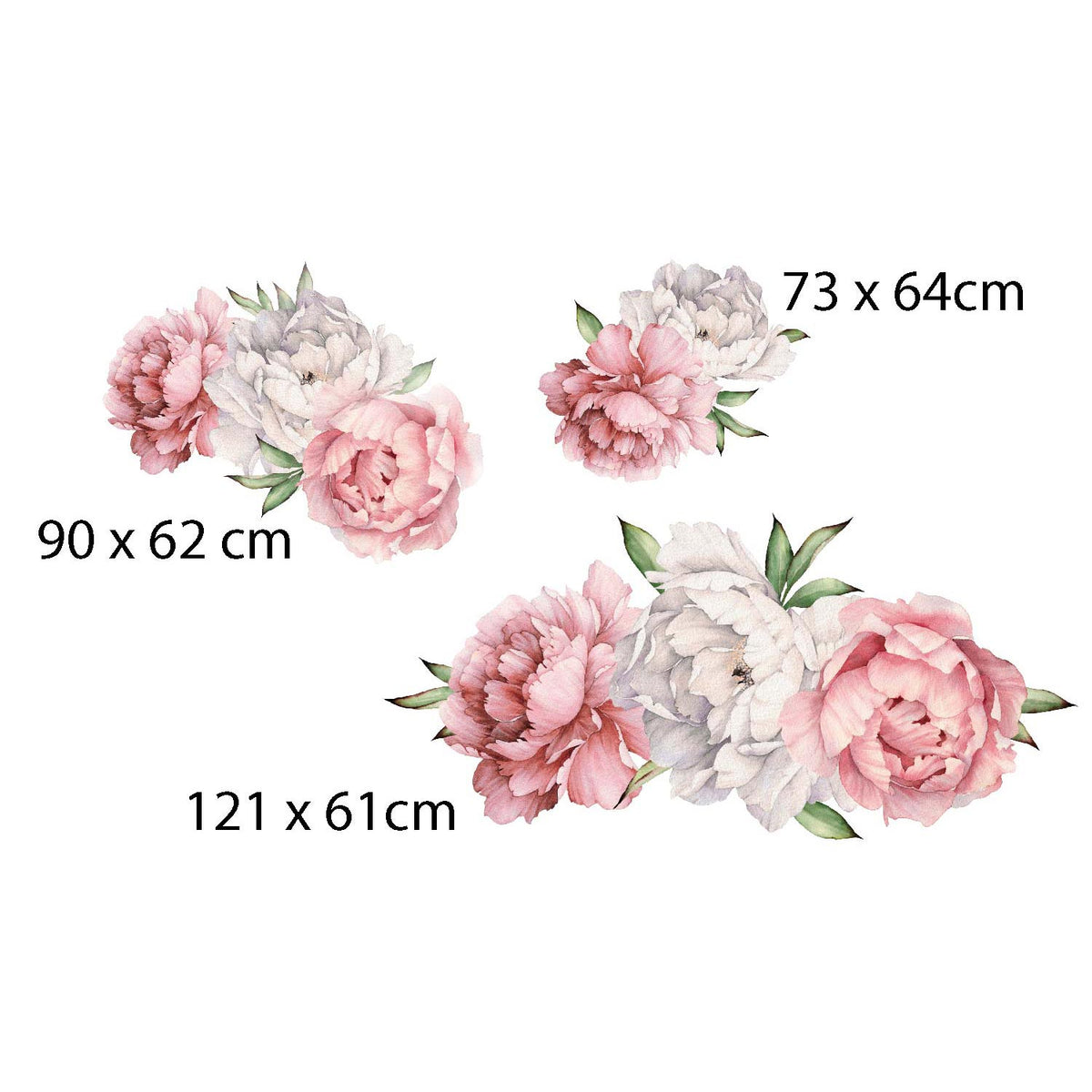 Stenske nalepke Watercolor Roses - 3D076
