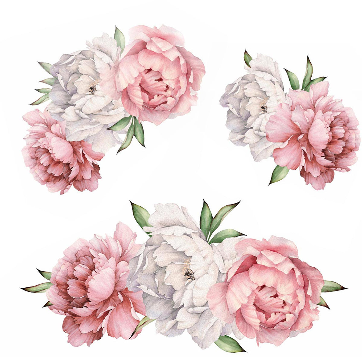 Stenske nalepke Watercolor Roses - 3D076