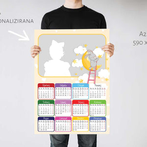 Kalendar Laku noć 2023g., zidni, personalizirani s vašom slikom A2 format - KAL012