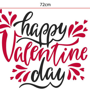 Zidni natpis Happy Valentines day - samoljepljive naljepnice, tekst, citati, tekstualne naljepnice.