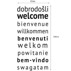 Zidni natpis Welcome - samoljepljive naljepnice, tekst, citati, tekstualne naljepnice.