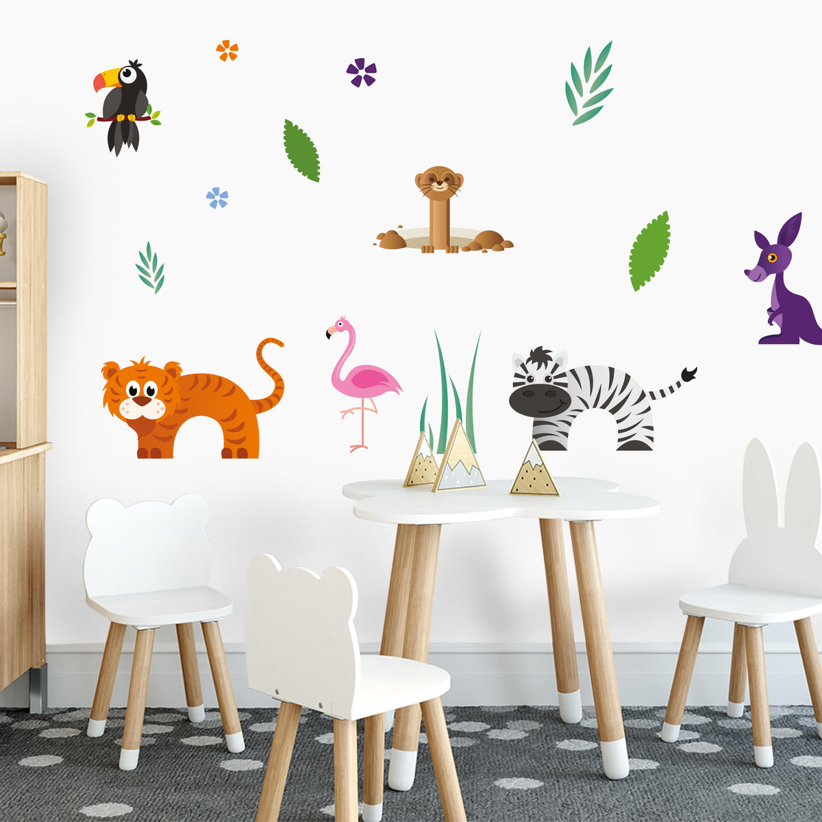Stenske nalepke  gozdne živali - Forest Animals - DWS001