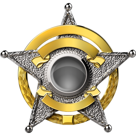 Značka Sheriff Badge 1, nalepka. AUR156-Life-decor.si